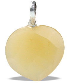 Design 13457: yellow aventurine heart pendants