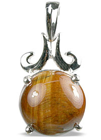 Design 13505: brown,yellow tiger eye pendants