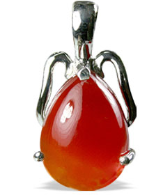 Design 13519: orange,red carnelian drop pendants