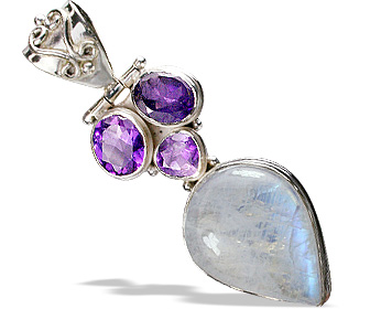 Design 13548: purple,white moonstone pendants