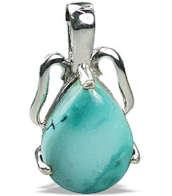 Design 13556: green turquoise drop pendants