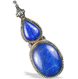 Design 13677: blue lapis lazuli drop pendants