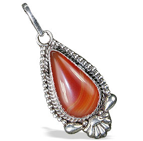 Design 13721: orange agate drop pendants