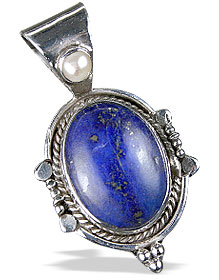 Design 13741: blue lapis lazuli ethnic pendants
