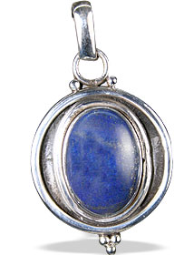 Design 13814: blue lapis lazuli art-deco pendants