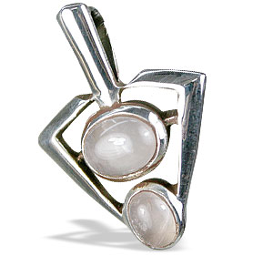 Design 13816: pink rose quartz art-deco pendants