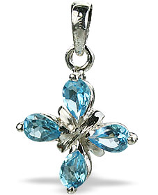 Design 14679: blue blue topaz pendants