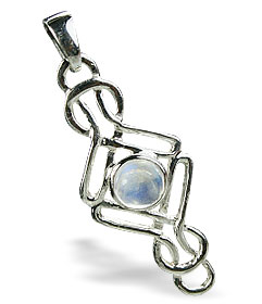 Design 14685: white moonstone contemporary, mini pendants