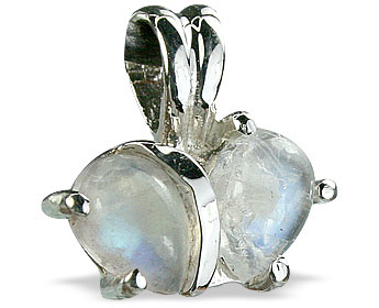 Design 14720: blue,white moonstone pendants
