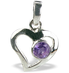 Design 14741: purple amethyst heart pendants