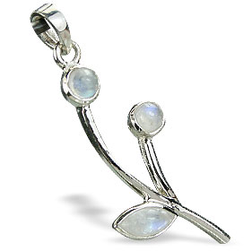 Design 14767: blue,white moonstone pendants