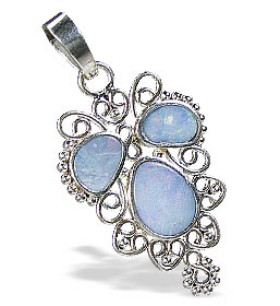 Design 15144: blue,multi-color opal pendants