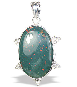 Design 15679: green bloodstone pendants