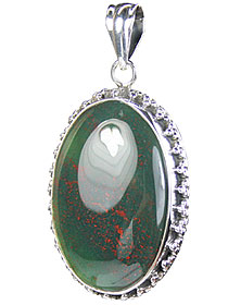 Design 15685: green bloodstone pendants