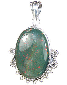 Design 15692: green bloodstone pendants