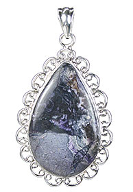 Design 15741: blue,gray tiffany stone drop pendants