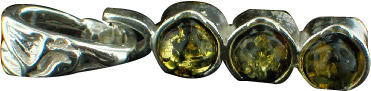 Design 15807: green amber pendants