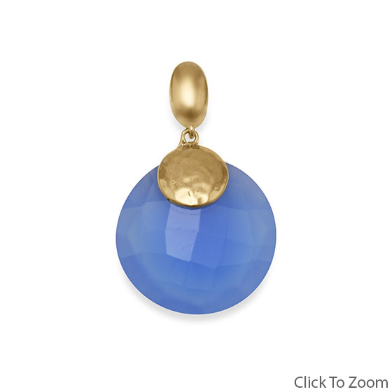 Design 22055: blue chalcedony pendants