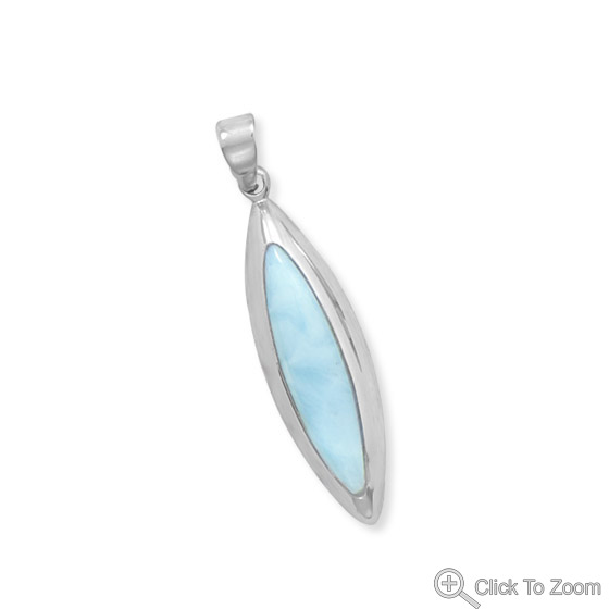 Design 22065: blue larimar american-southwest pendants