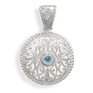Design 22117: blue blue topaz pendants