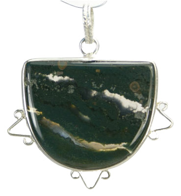 Design 9251: black,green moss agate pendants