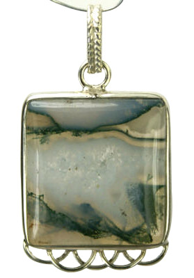 Design 9273: green,white moss agate pendants