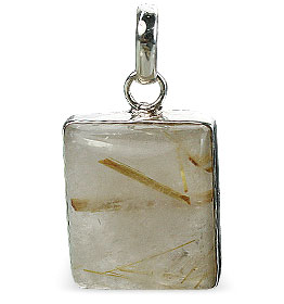 Design 9291: gray,multi-color rutilated quartz pendants