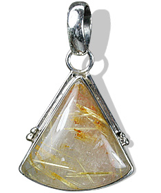 Design 9293: white rutilated quartz pendants