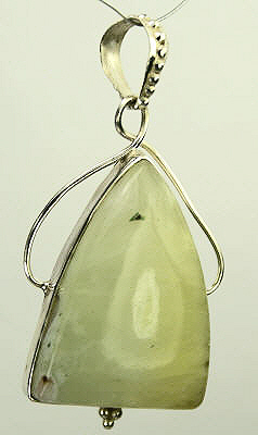 Design 9311: green,yellow prehnite pendants