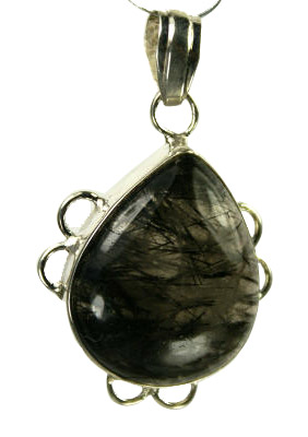 Design 9315: black,brown rutilated quartz pendants