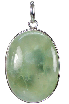 Design 9355: green prehnite pendants