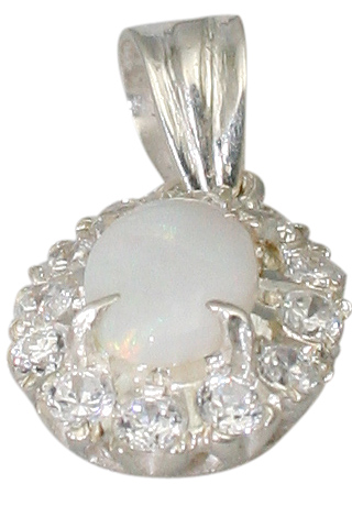 Design 9411: White cubic zirconia pendants