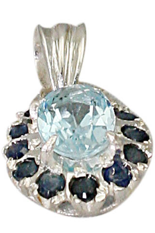 Design 9414: blue blue topaz pendants