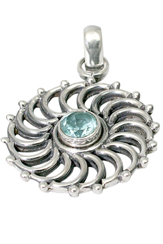 Design 9469: blue blue topaz pendants