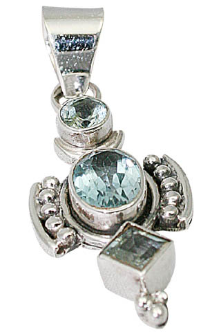 Design 9477: blue blue topaz pendants