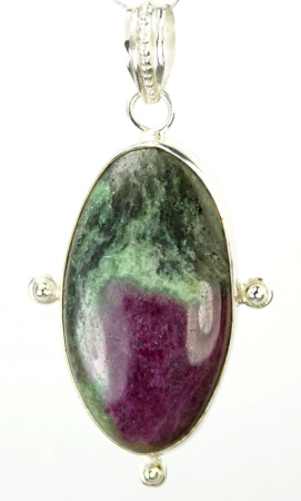 Design 9543: green,red zosite pendants