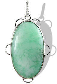 Design 9546: green chrysoprase pendants