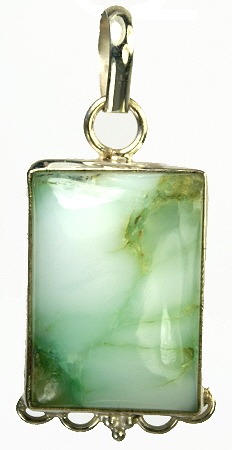 Design 9547: green,white chrysoprase pendants