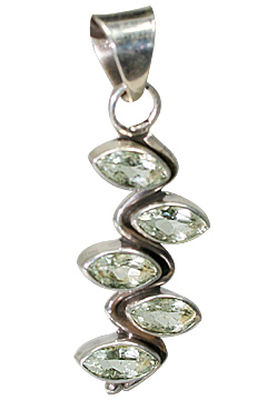Design 9998: green aquamarine pendants