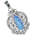 Design 15146: blue,multi-color opal pendants
