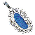 Design 15163: blue,multi-color opal pendants