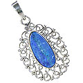 Design 15170: blue,multi-color opal pendants