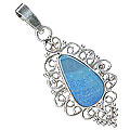 Design 15172: blue,multi-color opal pendants