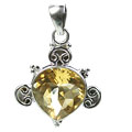 Design 15425: yellow citrine drop pendants