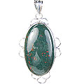Design 15696: green bloodstone pendants