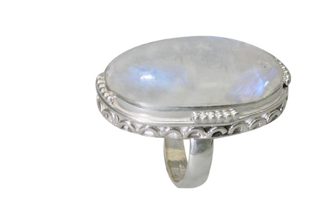 Design 10039: blue,white moonstone rings