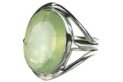 Design 10216: green prehnite rings