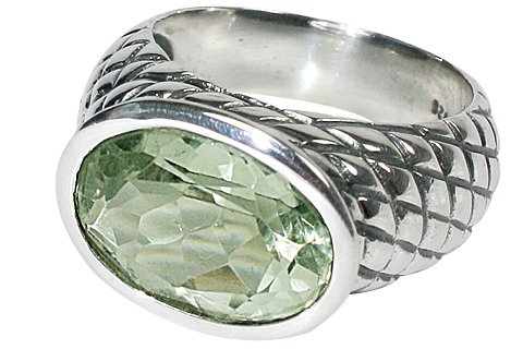Design 10362: green green amethyst rings