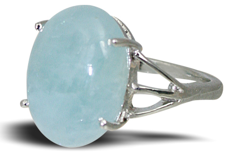 Design 10449: blue aquamarine rings
