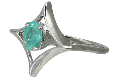 Design 10463: green emerald art-deco rings